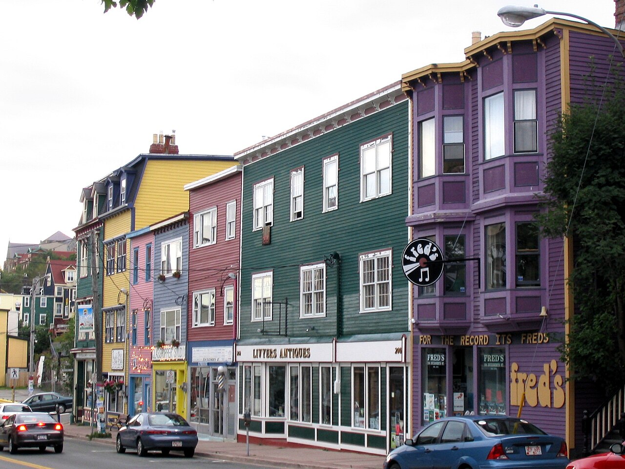 Colourful buildings in St. John's, Newfoundland and Labrador